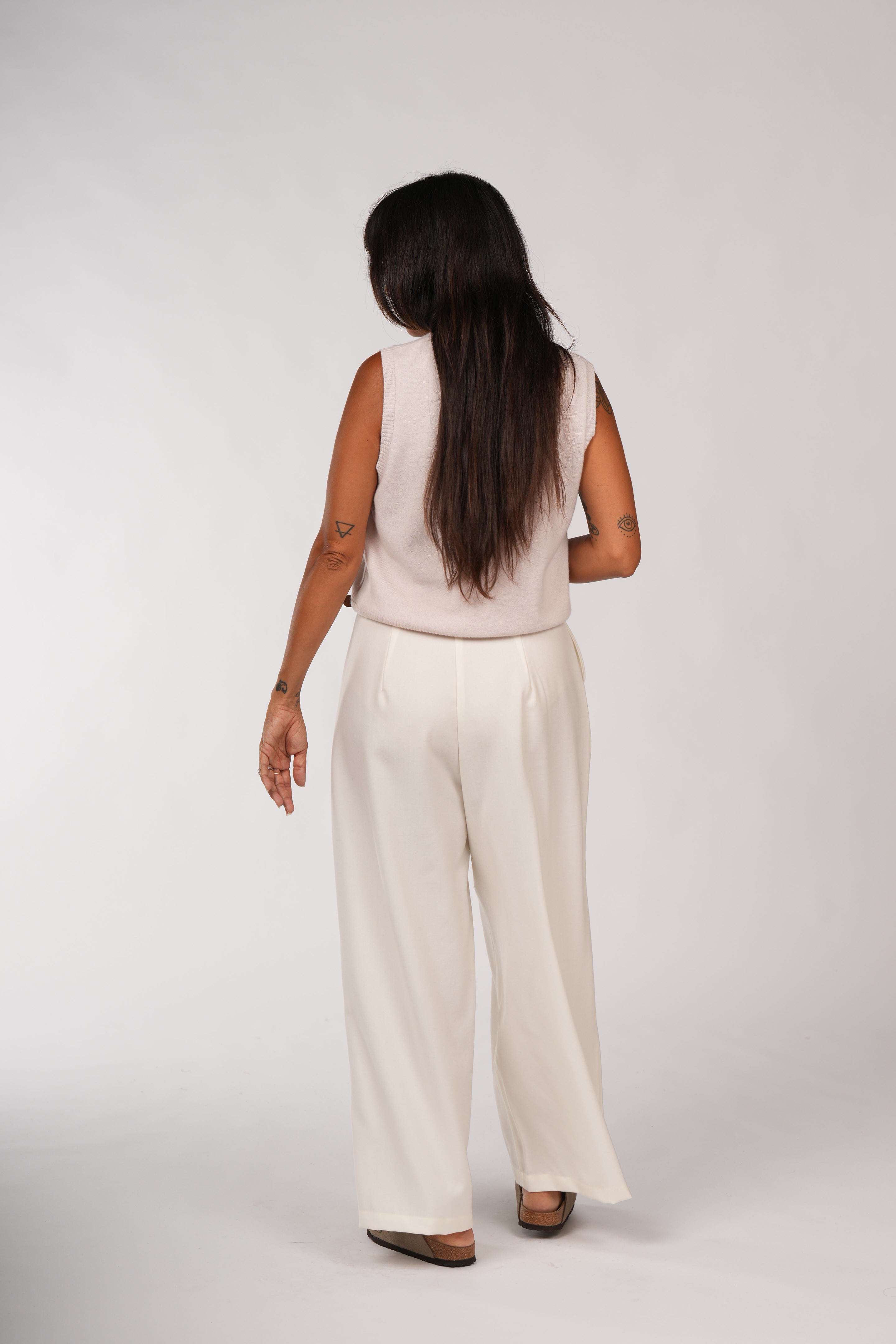 Montaigne Wool Tailored Trouser Pant Cream3