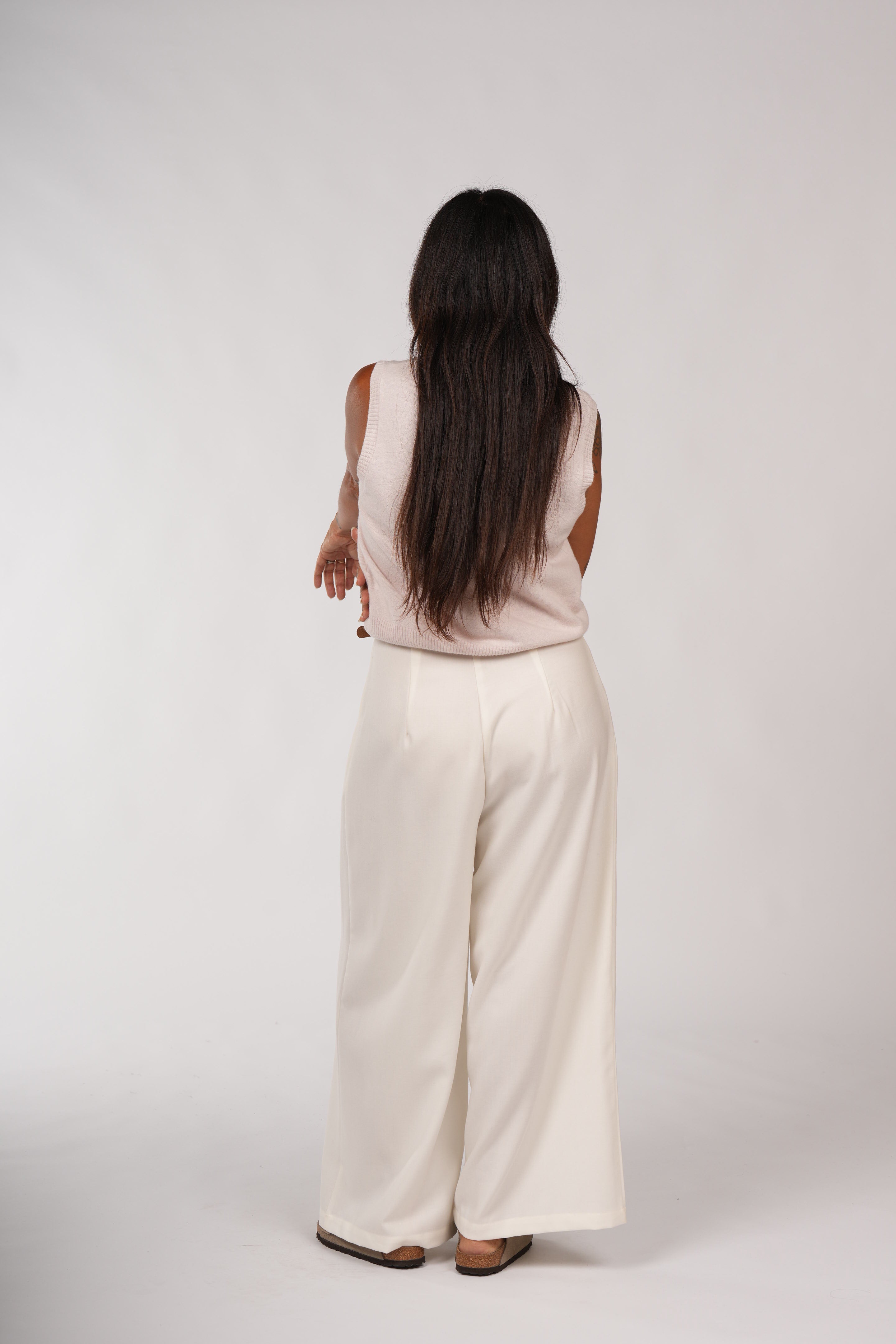 Montaigne Wool Tailored Trouser Pant Cream4