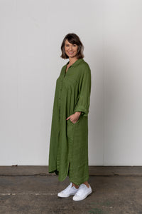 Cezanne linen shirt dress