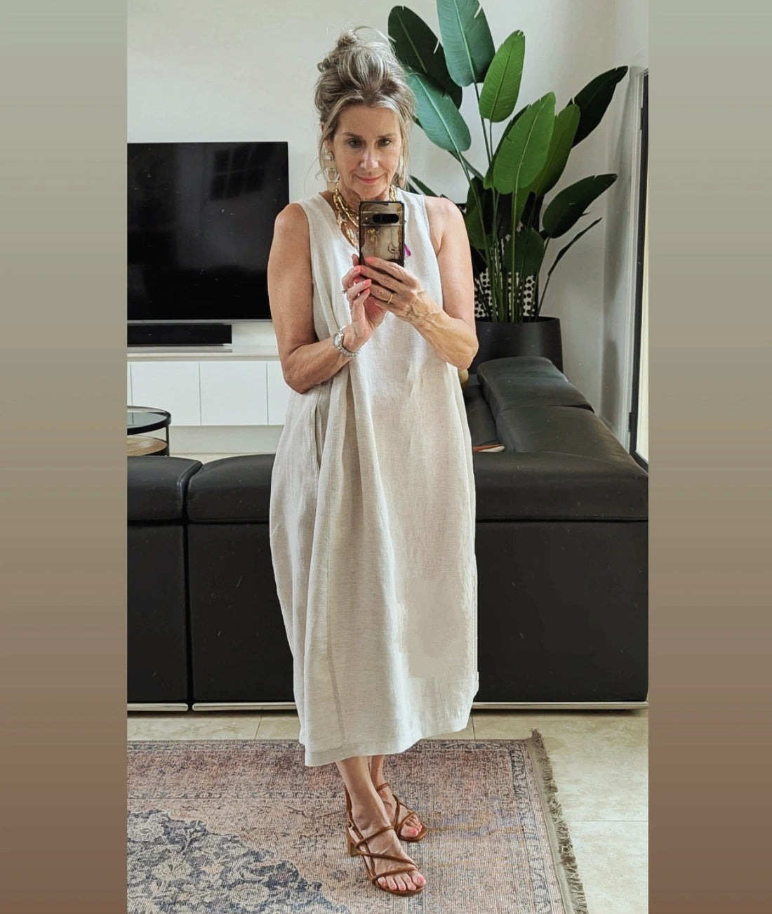 Cleo Linen Tulip Dress