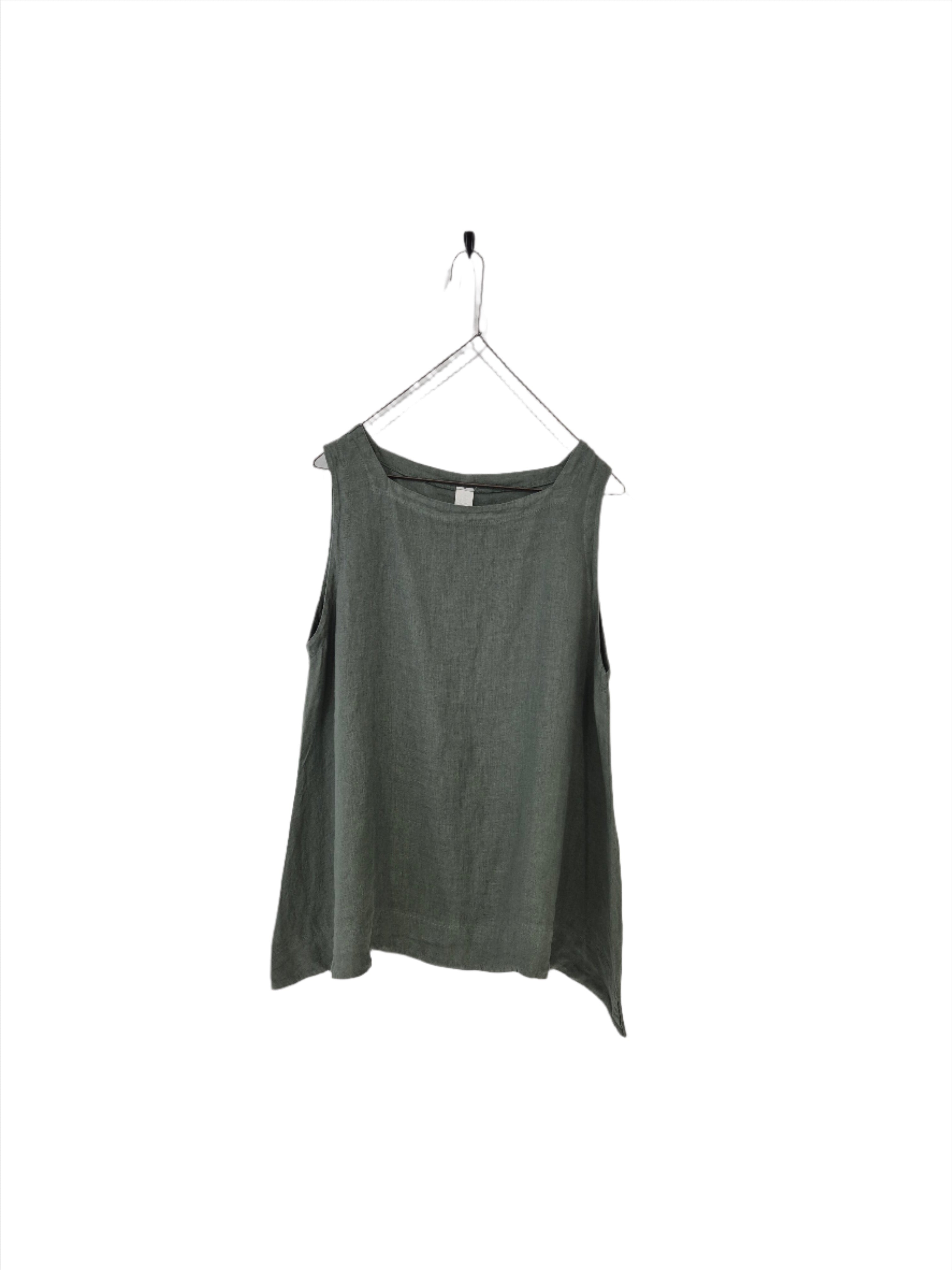 Zoe Sleeveless Linen Top