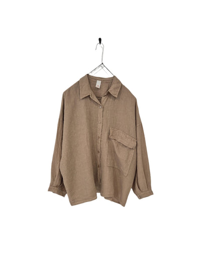 Elise Linen Shirt with Front Pocket