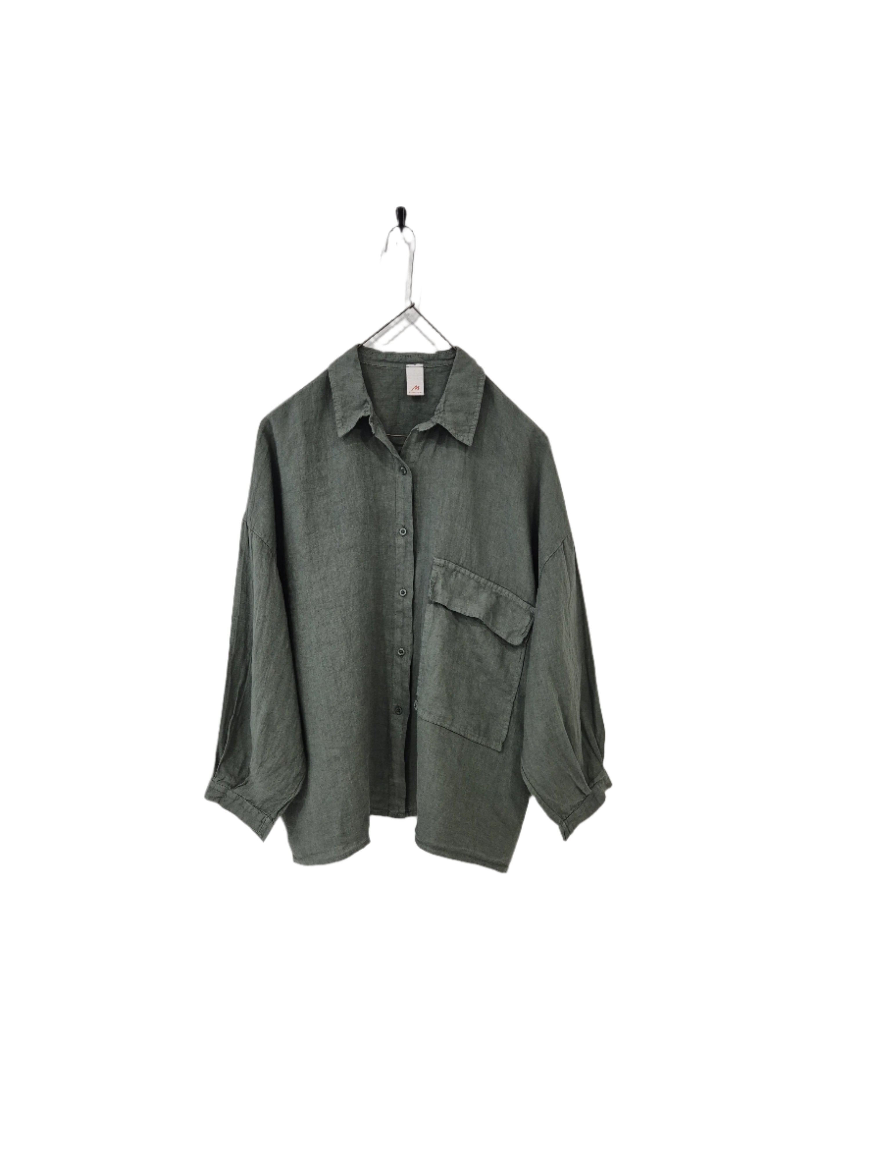 Elise Linen Shirt with Front Pocket