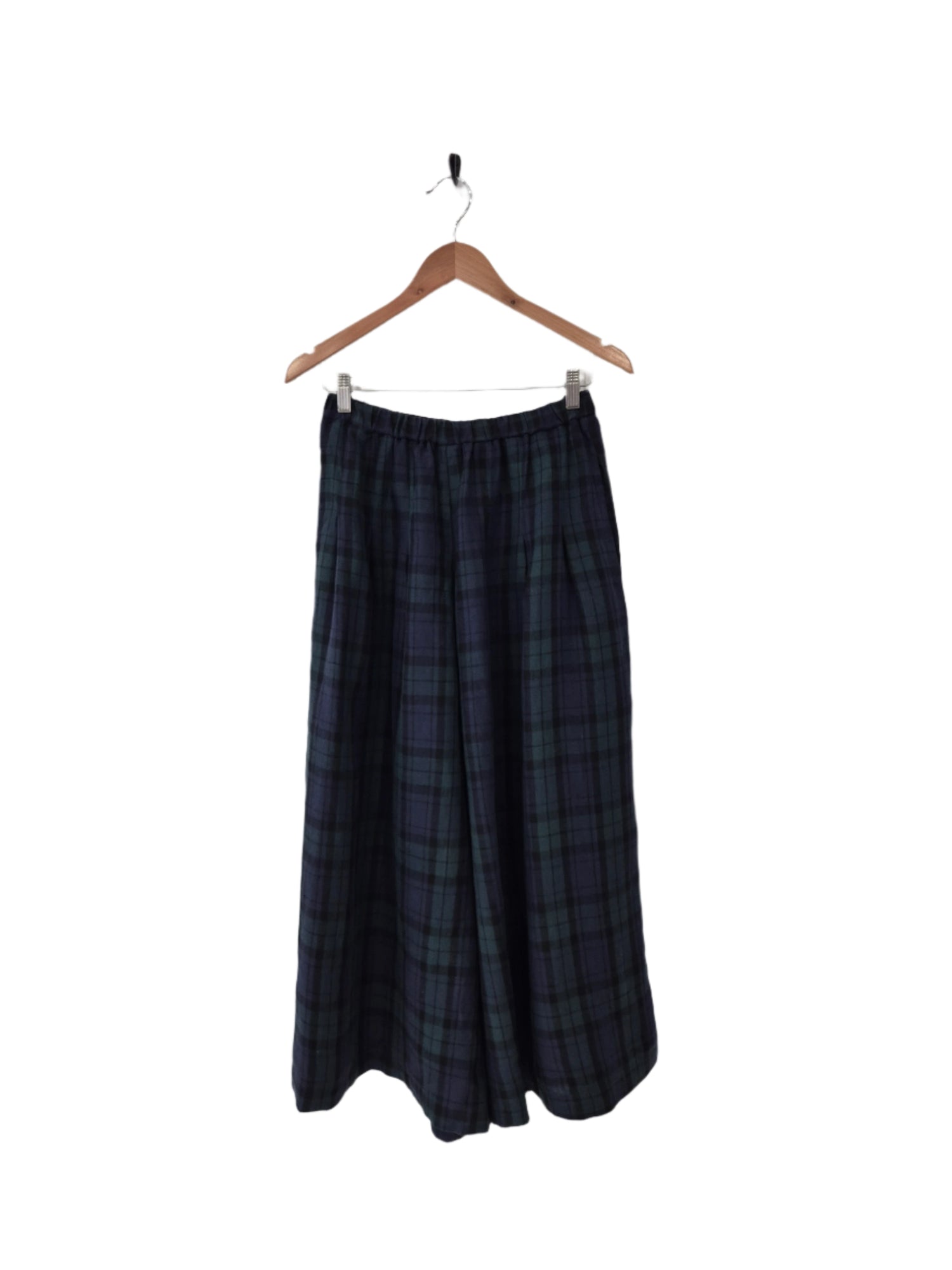 Freya French Linen Pants in Blue Tartan