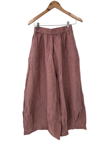 Eadie Linen Pants in Fine Houndstooth