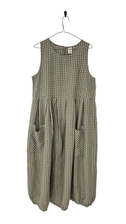 Sartene French Linen Dress in Gingham