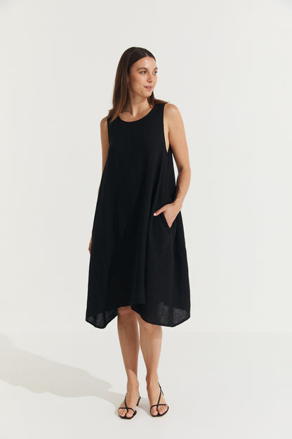 Sara Sleeveless Linen Dress