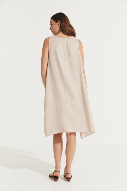 Sara Sleeveless Linen Dress