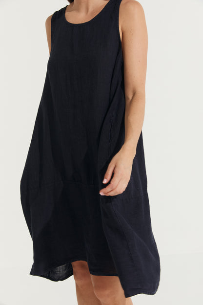 Sara Sleeveless Linen Dress