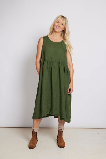 Annie Sleeveless Linen Dress - Montaigne Paris