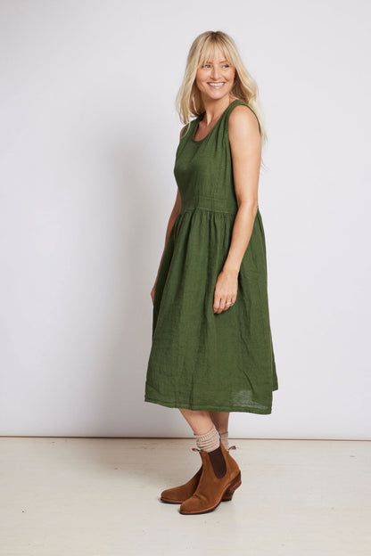 Annie Sleeveless Linen Dress - Montaigne Paris