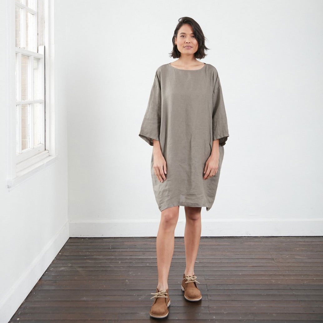 Chérie Linen Tunic Dress - Montaigne Paris