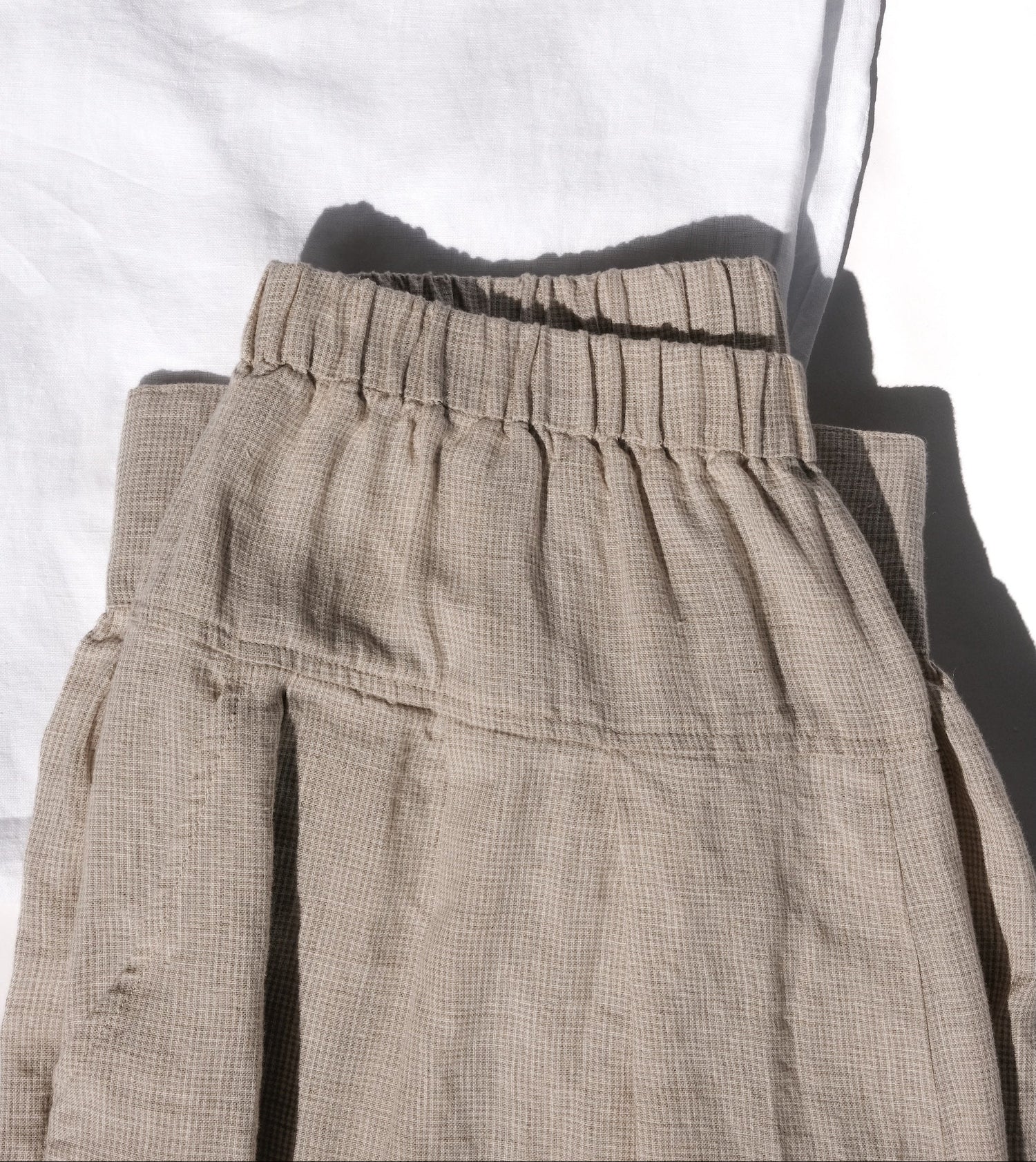 Desi Pants in Fine Houndstooth French Linen