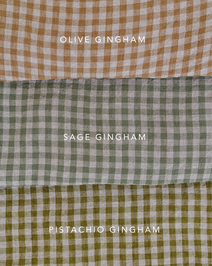Sartene French Linen Dress in Gingham