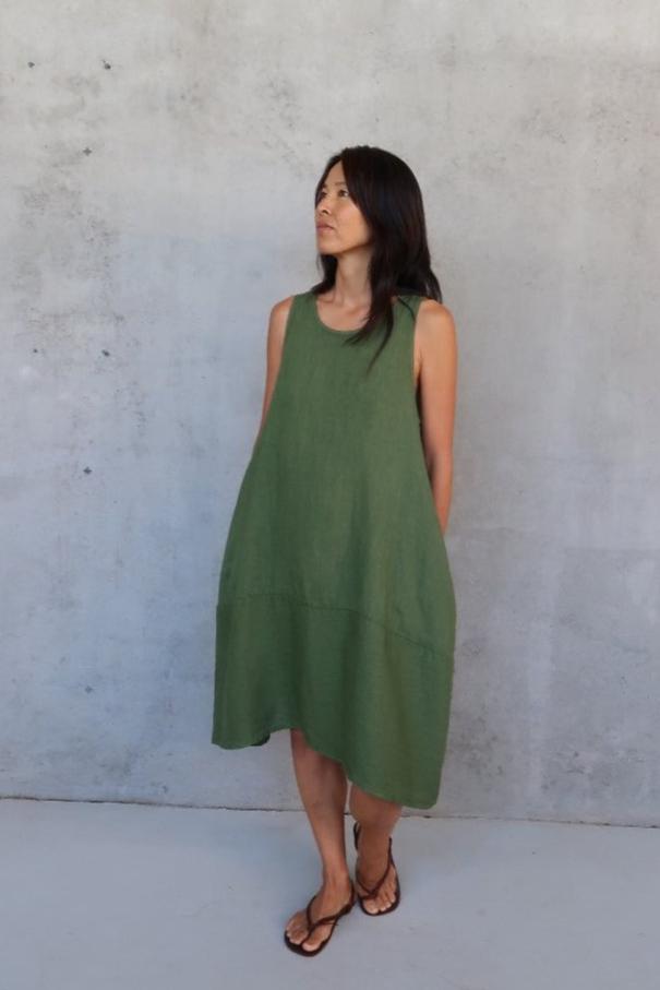 Sara Sleeveless Linen Dress