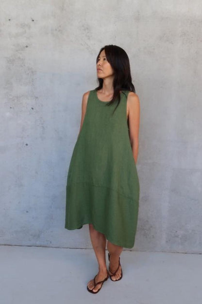 Sara Sleeveless Linen Dress