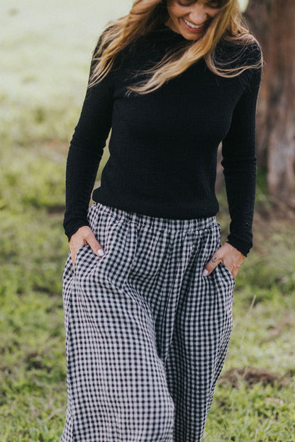 Essential Superfine Lambswool Mock Neck Top