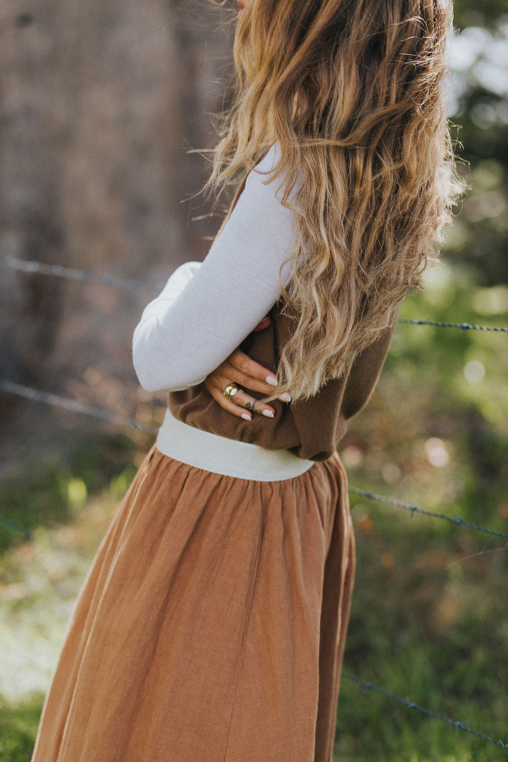 Lucie Linen Maxi Skirt