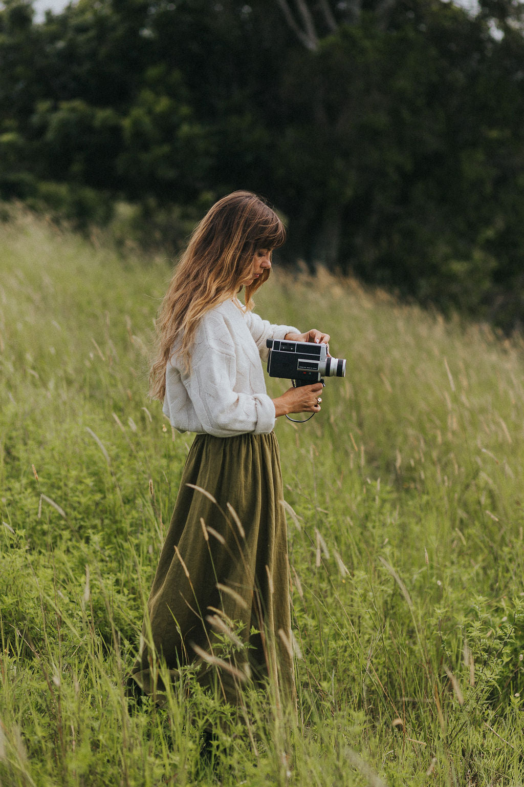 Lucie Linen Maxi Skirt