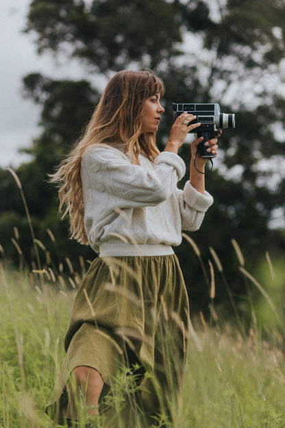 Lucie Linen Maxi Skirt