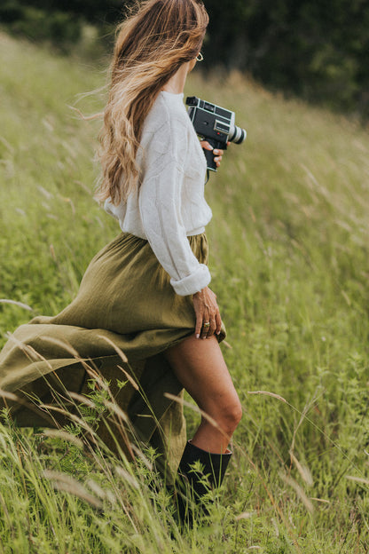 Lucie Linen Maxi Skirt