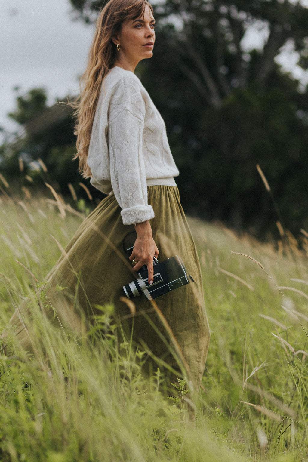 Lucie Linen Maxi Skirt