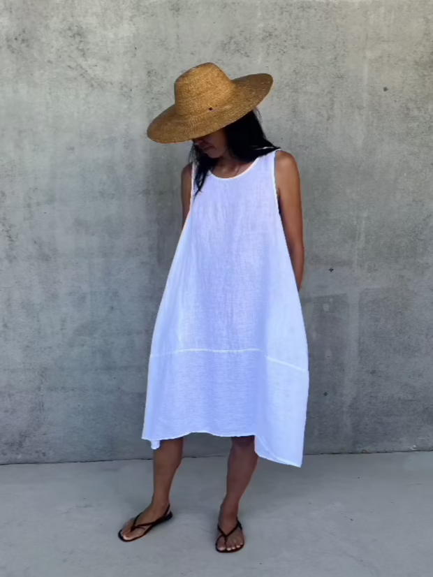 Sara Sleeveless Linen Dress