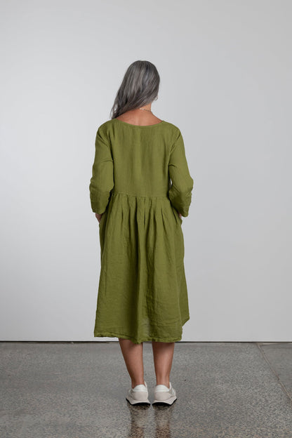 Journee Baggy Linen Dress - Montaigne Paris