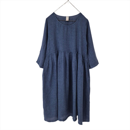 Journee Baggy Linen Dress - Montaigne Paris