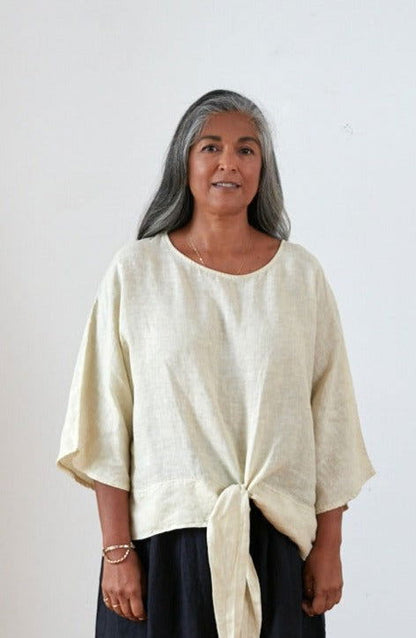 Linen Boxy Top - Montaigne Paris