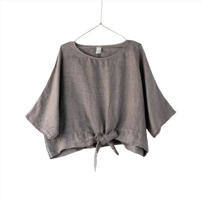 Linen Boxy Top - Montaigne Paris