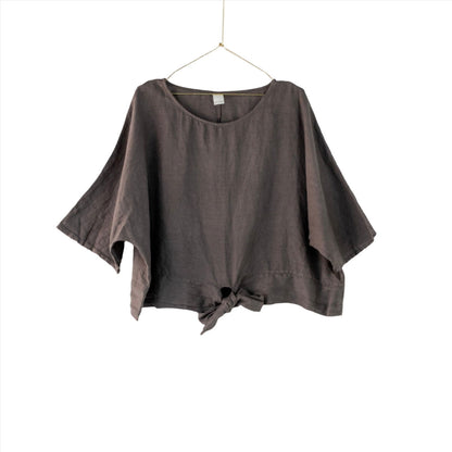 Linen Boxy Top - Montaigne Paris