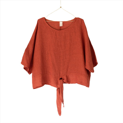 Linen Boxy Top - Montaigne Paris