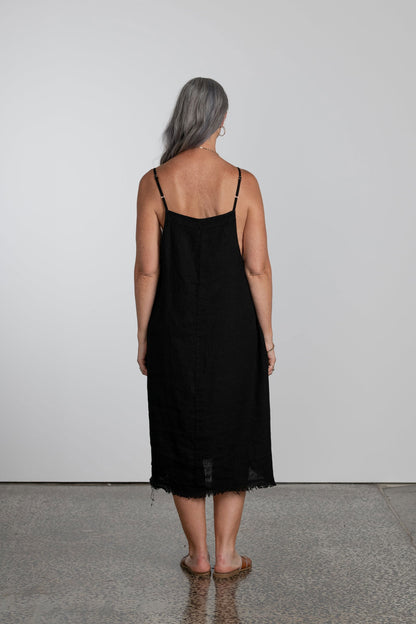 Lourdes Linen Singlet Dress - Montaigne Paris