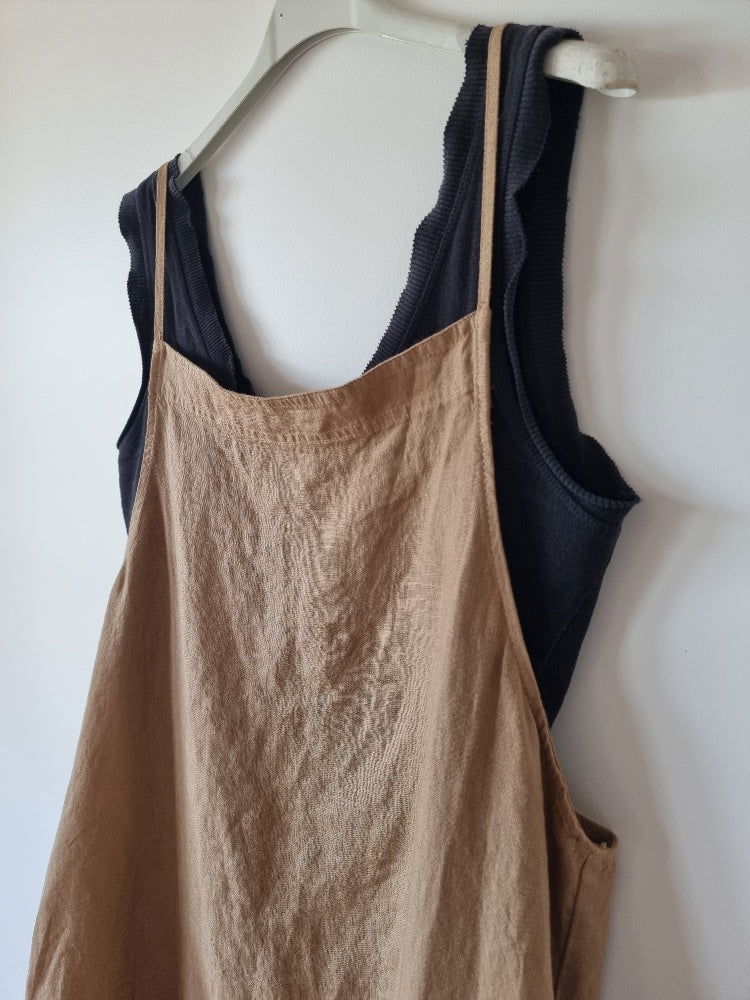 Lourdes Linen Singlet Dress - Montaigne Paris