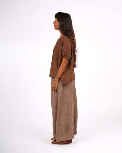 Lee Linen Short Sleeve Top