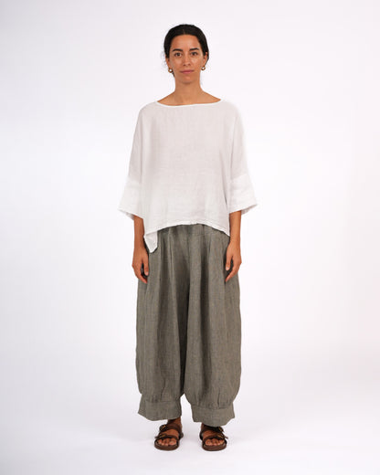 Desi Pants in Houndstooth French Linen