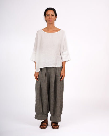 Desi Pants in Houndstooth French Linen