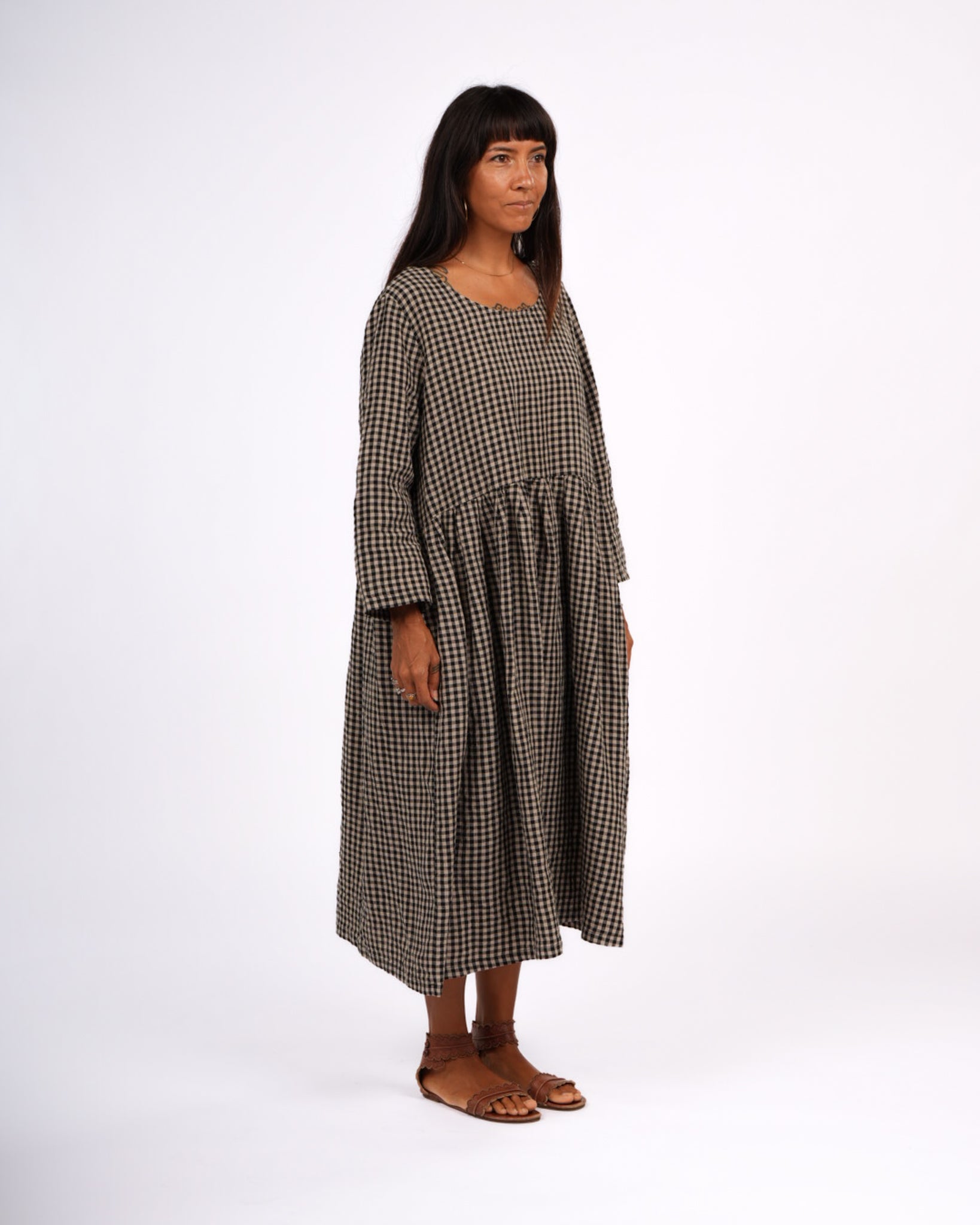 ワンピース Montaigne Knit Long Dress Montaigne Knit Long Dress - black×white