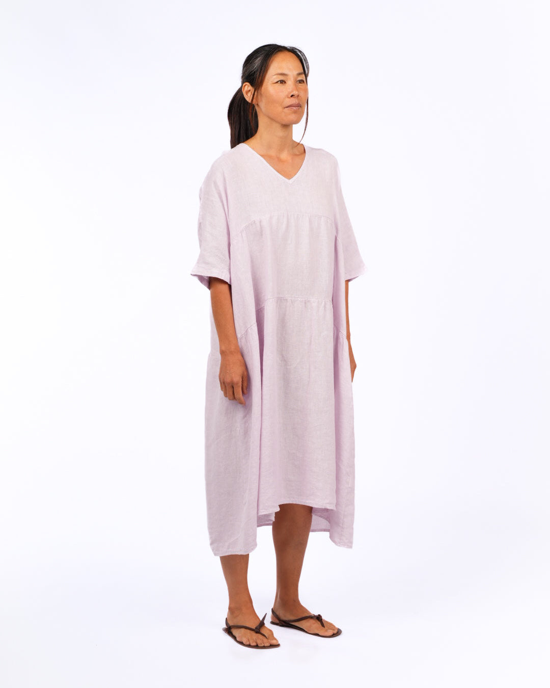 Montaigne Paris Louloute Linen Dress Lilac