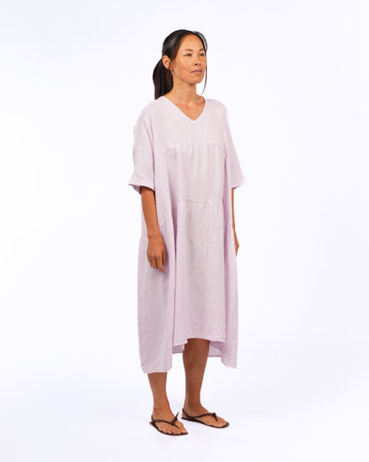 Montaigne Paris Louloute Linen Dress Lilac