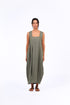 Aurelie Casual Linen Dress Khaki
