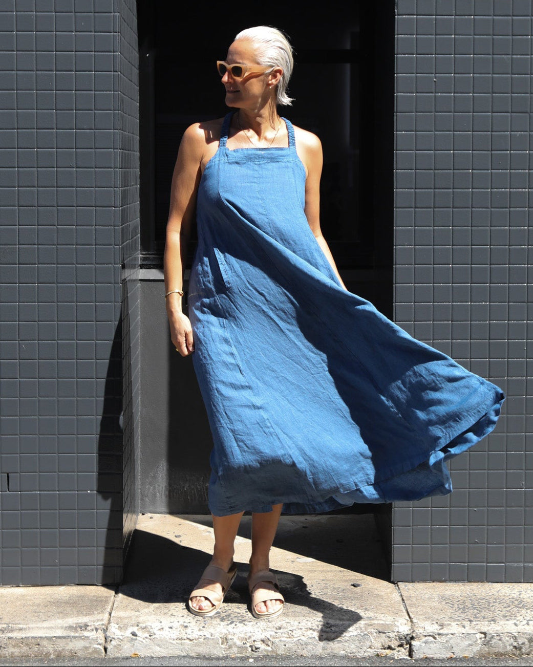 Criss Cross Back Midi Dress