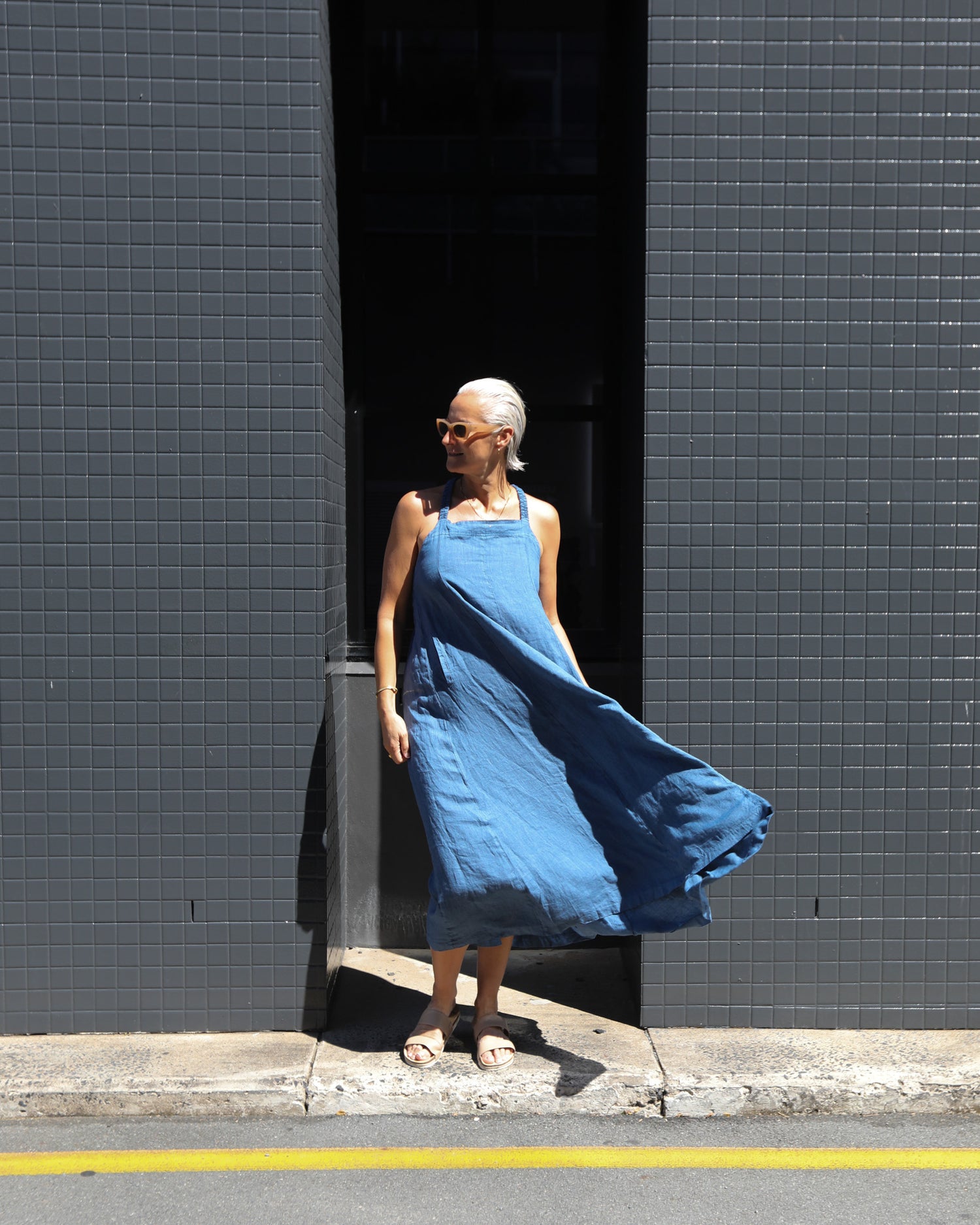Criss Cross Back Midi Dress