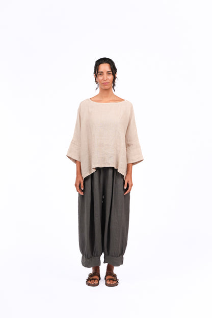 Montaigne Paris Desi Linen Pants Petrol