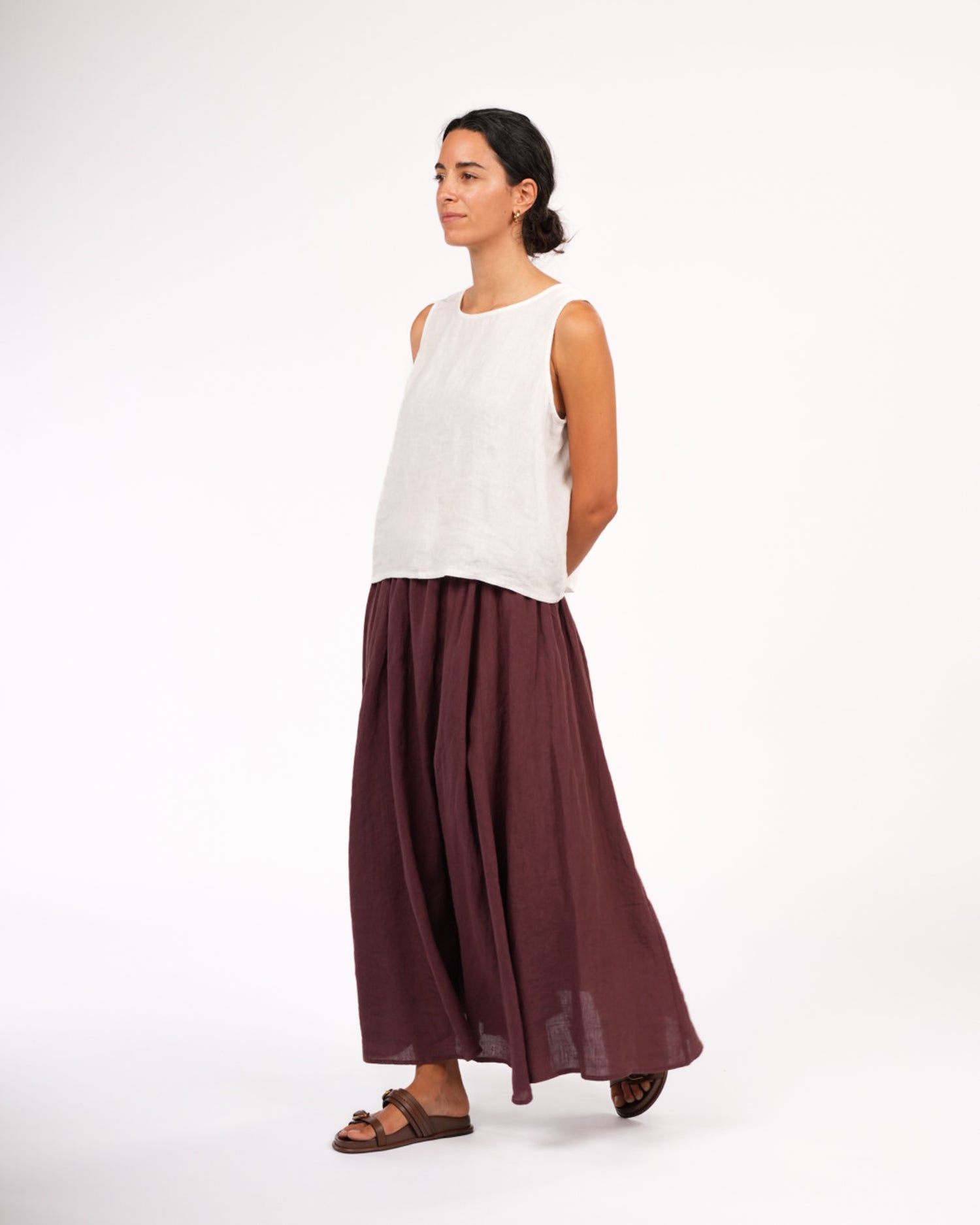 Lucie Linen Maxi Skirt