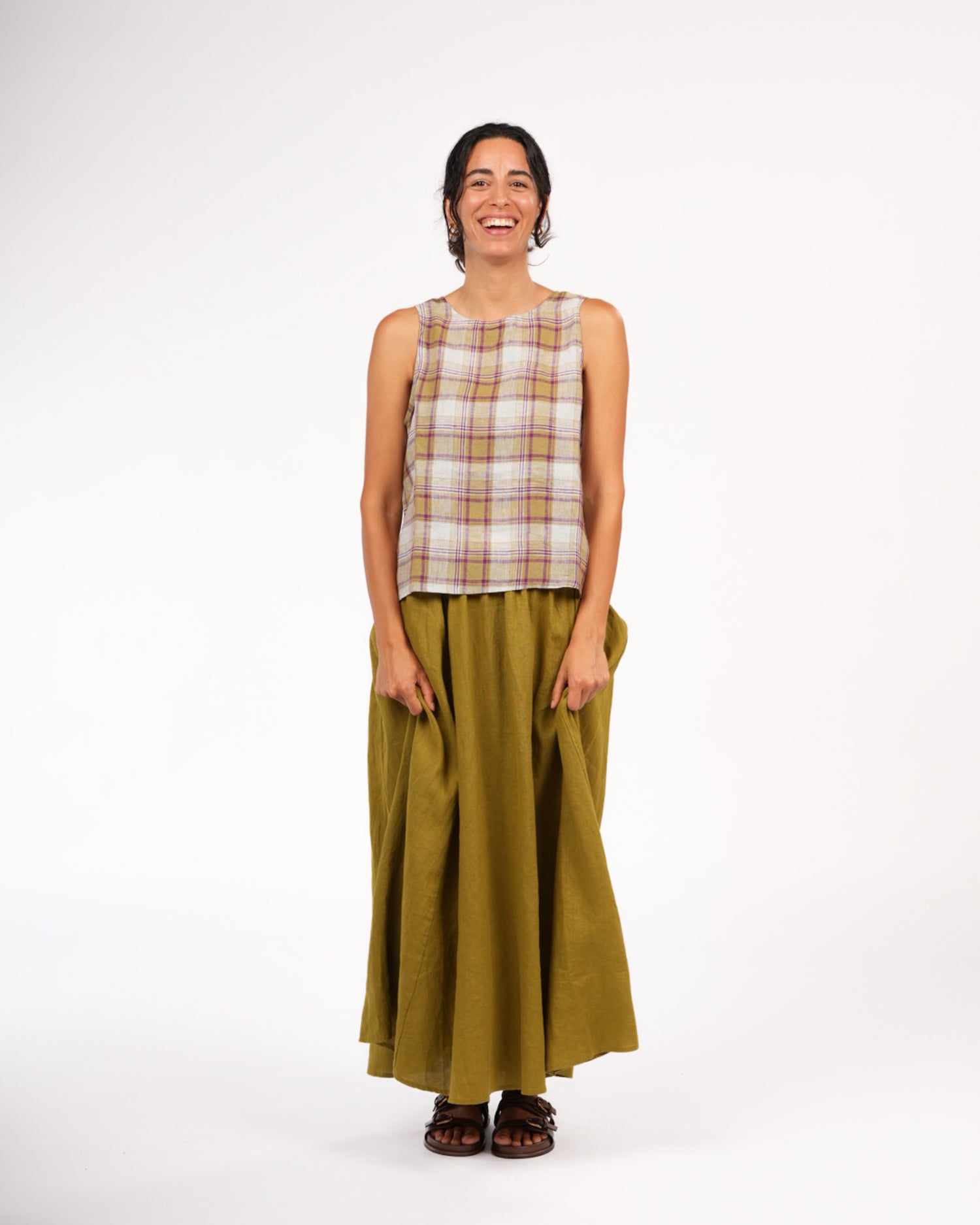 Lucie Linen Maxi Skirt
