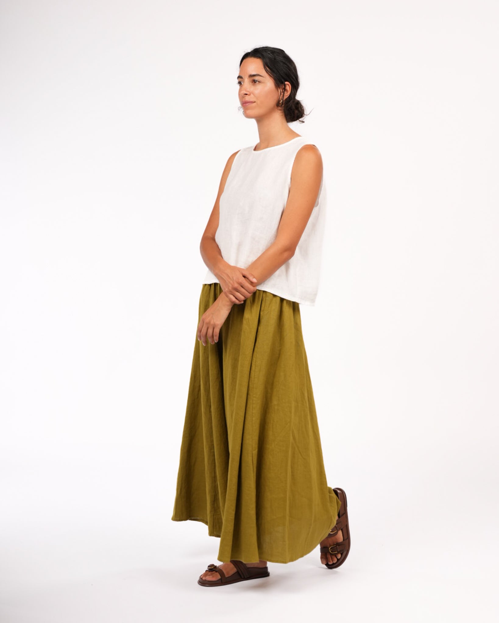 Lucie Linen Maxi Skirt