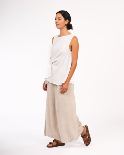 Coco Front Tie Up Linen Top