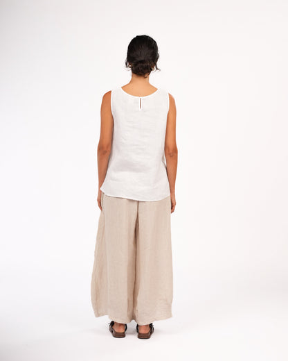 Coco Front Tie Up Linen Top